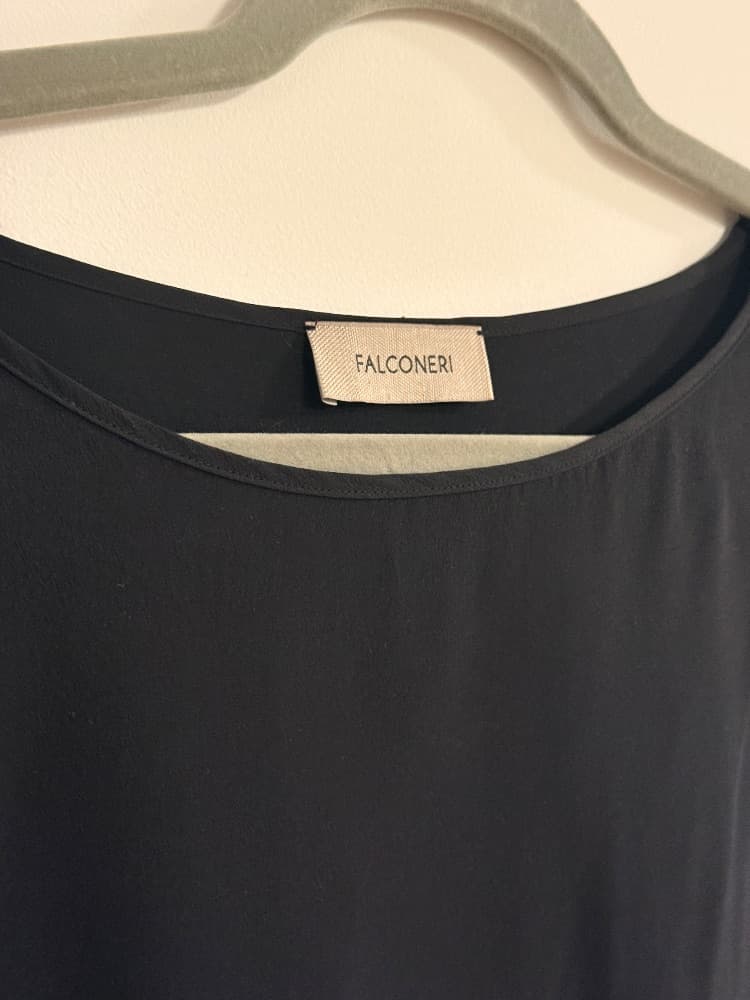 Falconeri Black Long Sleeve Silk Blouse - Image 2