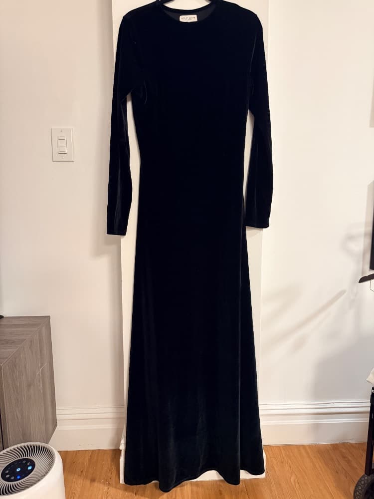 Ripley Rader Black Long Sleeve Stretch Maxi Dress - Image 3