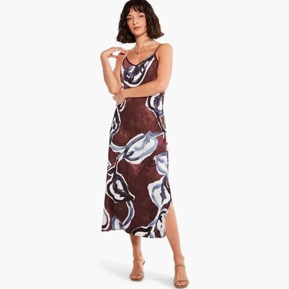 Nic + Zoe Watercolor Vines Slip Dress - Image 5