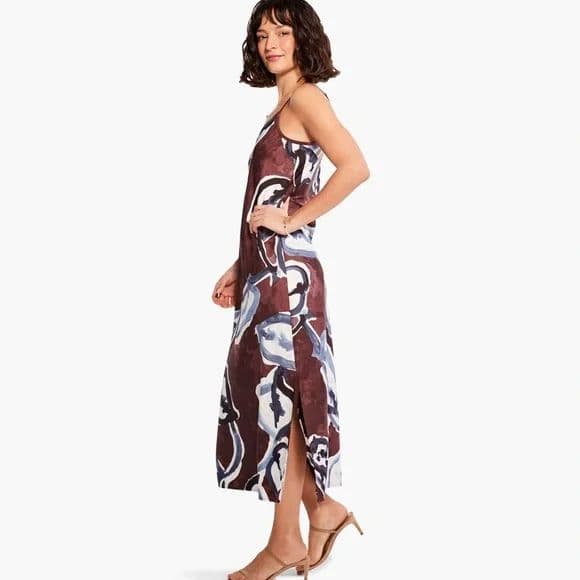 Nic + Zoe Watercolor Vines Slip Dress - Image 3