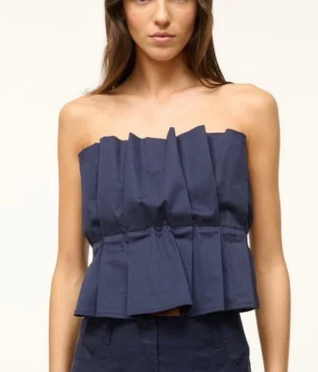 STAUD Dover Top in Navy - Image 1