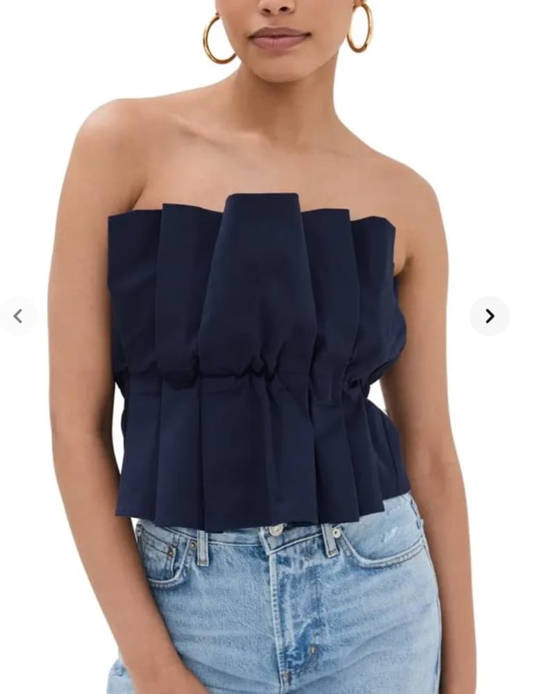STAUD Dover Top in Navy - Image 2