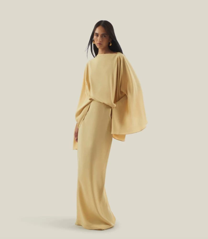 Taller Marmo Eolia Dress in Pergamena - Image 1