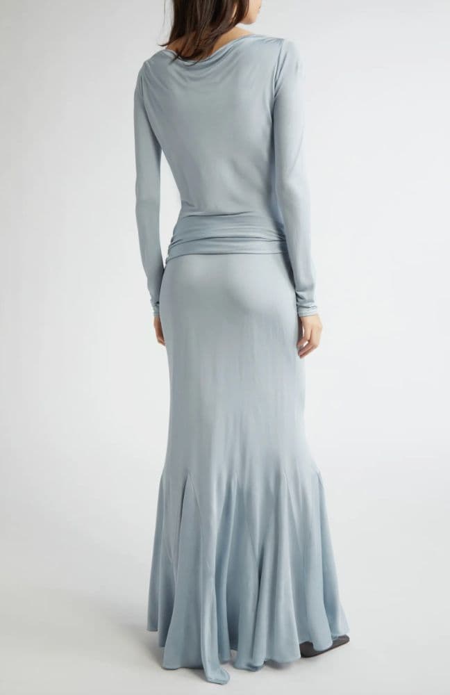 Conner Ives Demi Couture Long Sleeve Silk Jersey Maxi Dress - Image 2
