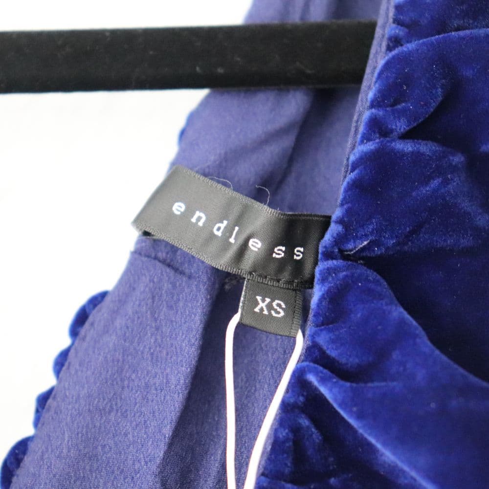 Endless Rose Navy Velvet Babydoll Dress - Image 5