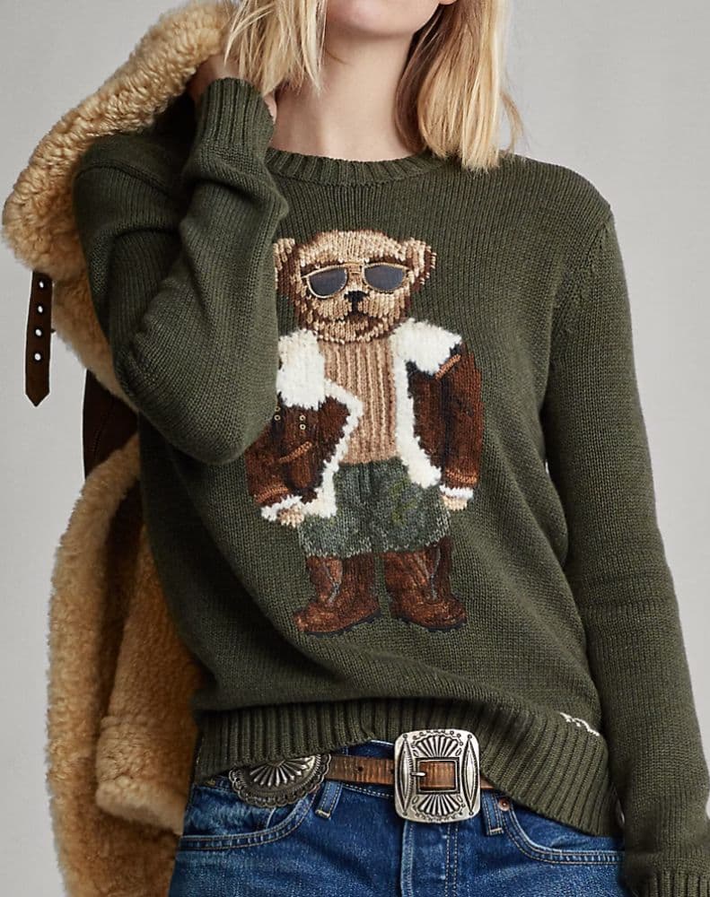 Ralph Lauren Aviator Polo Bear Jumper Sweater - Image 1