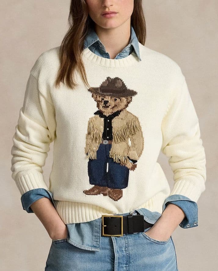Ralph Lauren Cowboy Polo Bear Sweater - Image 1