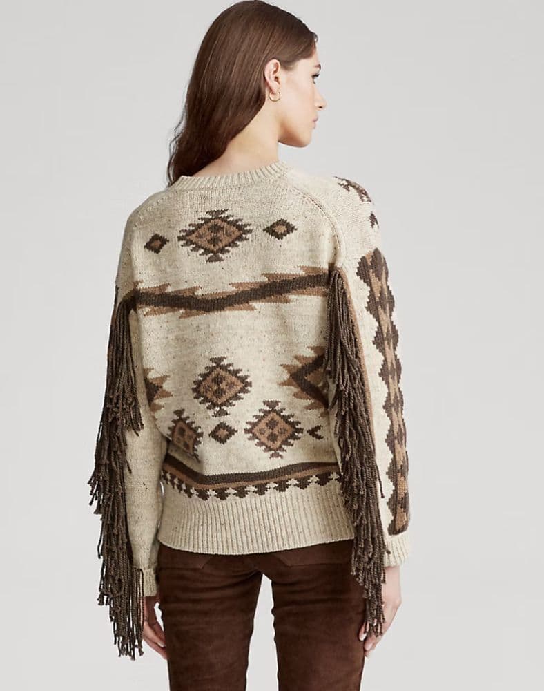 Ralph Lauren Fringe-Trim Wool Sweater - Image 2