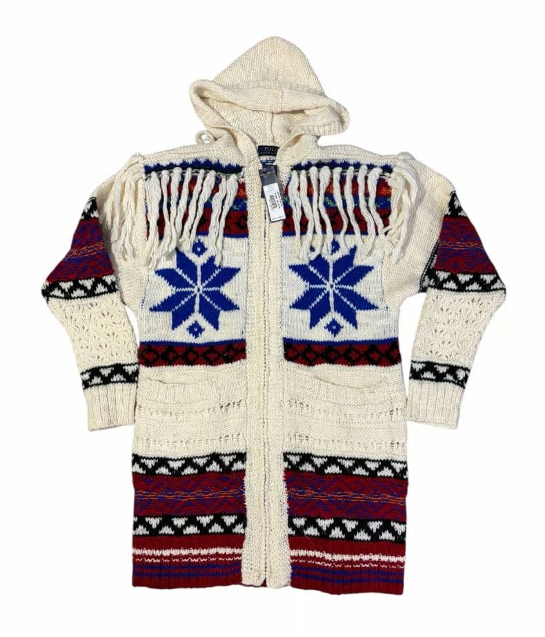 Polo Ralph Lauren Indian Southwestern Aztec Sweater with Fringe - Image 1