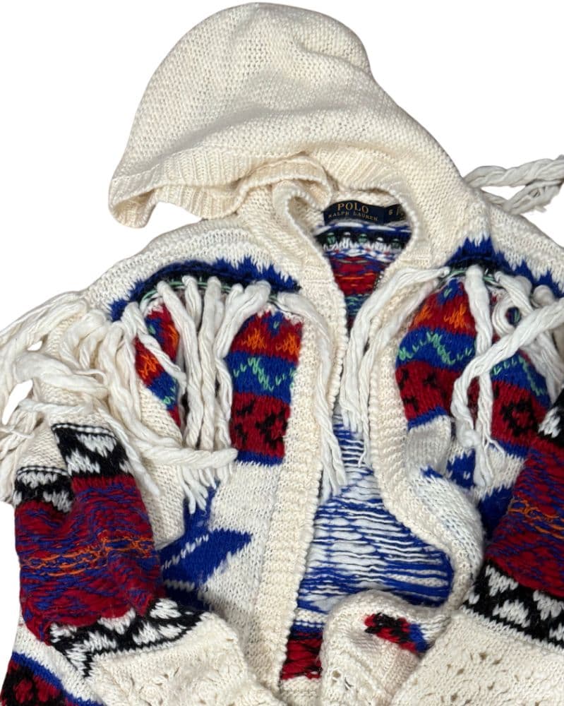 Polo Ralph Lauren Indian Southwestern Aztec Sweater with Fringe - Image 2