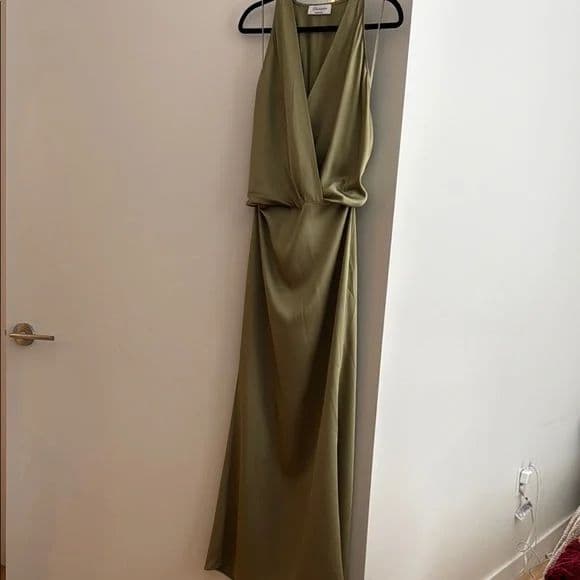 Bluemarine Green Satin Gown | Size 4 - Image 3