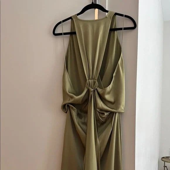 Bluemarine Green Satin Gown | Size 4 - Image 5
