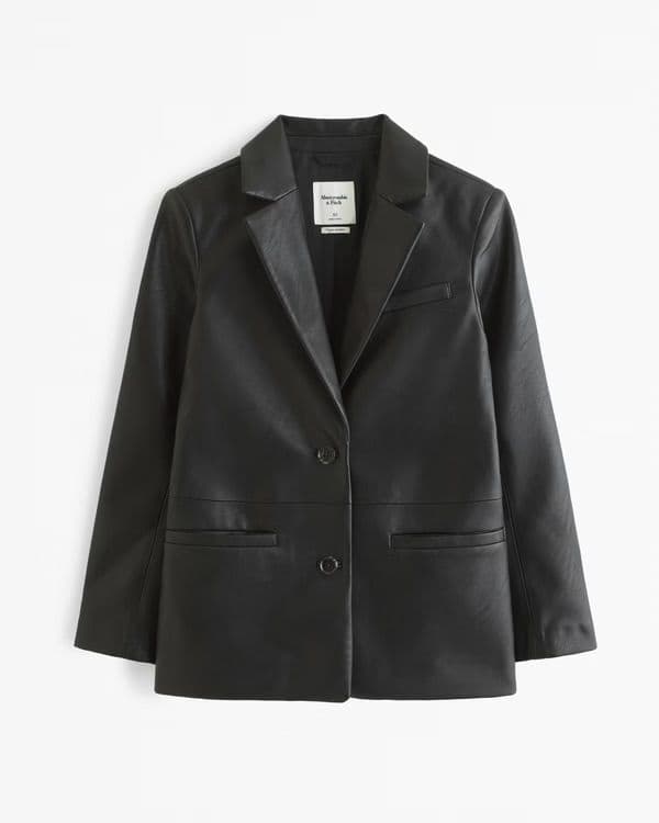 Abercrombie Vegan Leather Blazer - Image 4