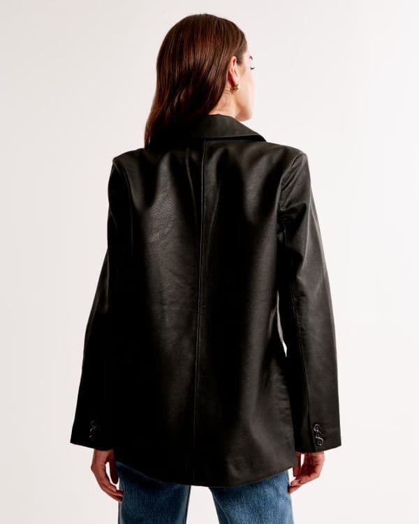Abercrombie Vegan Leather Blazer - Image 3