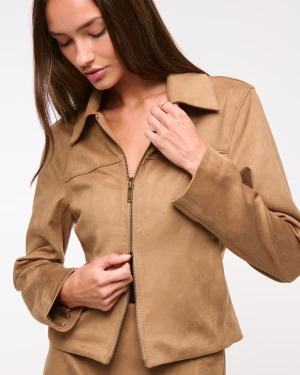 Abercrombie Vegan Suede Jacket - Image 2