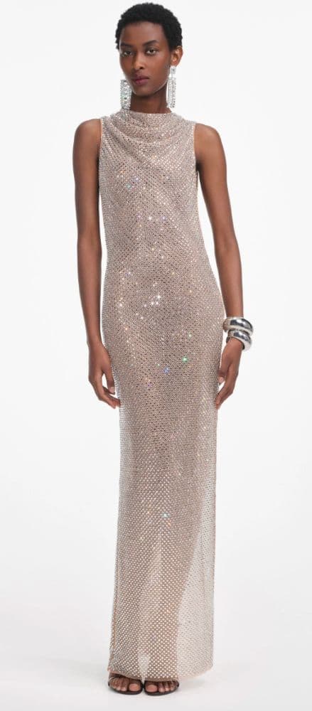 Self Portrait Crystal Mesh Gown - Image 2