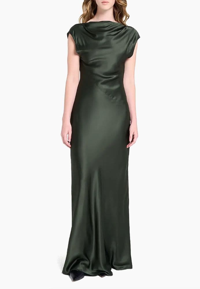 TWP Backless Satin Maxi Dress - Image 1
