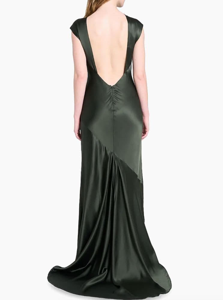 TWP Backless Satin Maxi Dress - Image 2