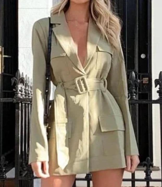 Lioness Women's Blazer Dress - Khaki/Green - XS - Image 2