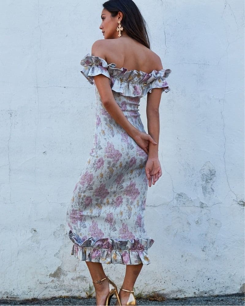 V. Chapman Lilac Dress in Purple Floral - Image 3