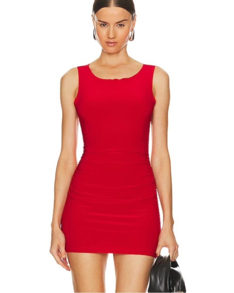 Red Norma Kamali Pickle Ball Dress - Image 1
