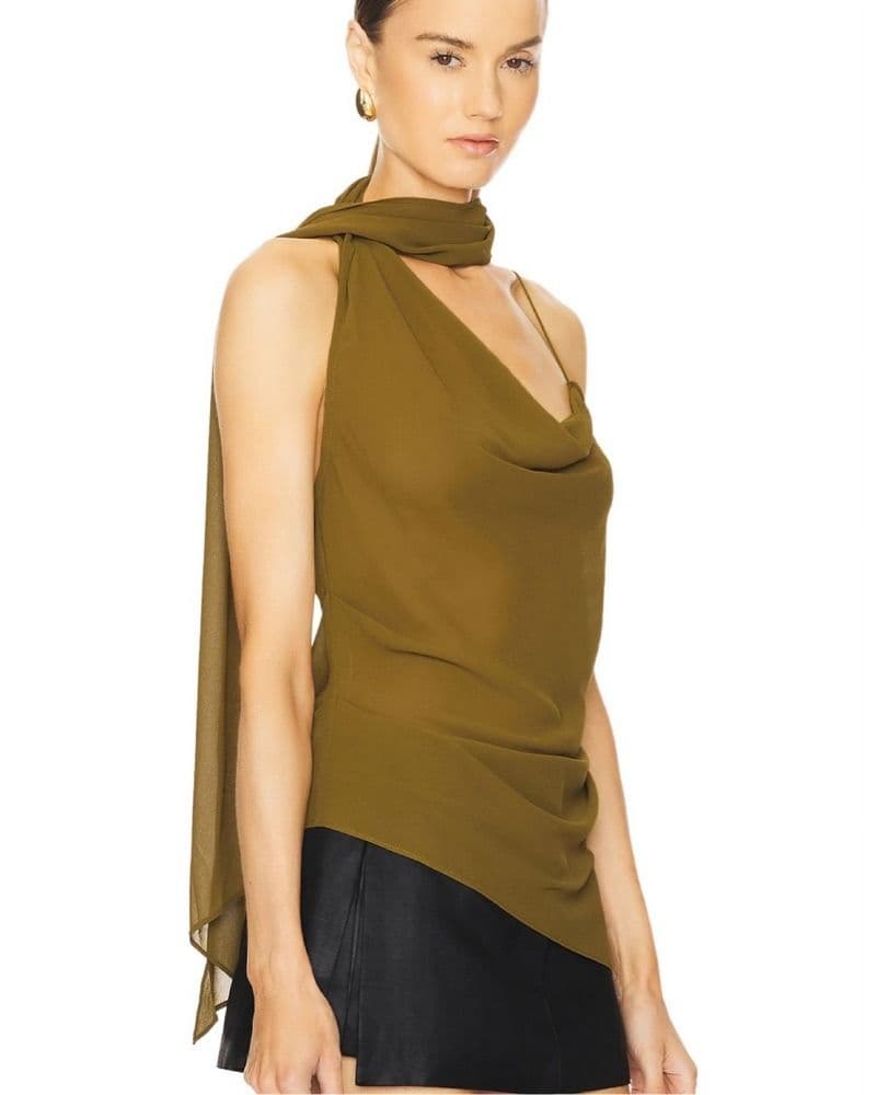 Revolve / H:ours Olive Green Top - Image 3