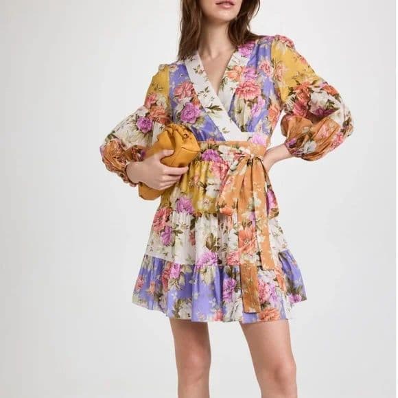 Zimmermann Pattie Wrap Mini Dress - Image 2