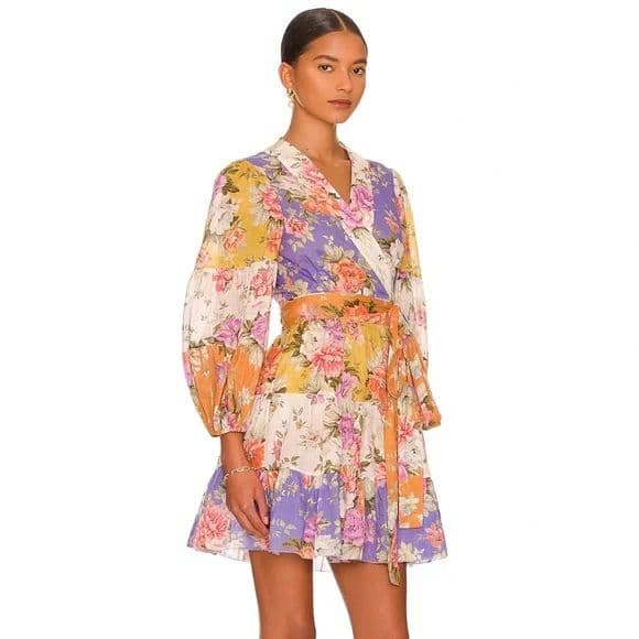Zimmermann Pattie Wrap Mini Dress - Image 3