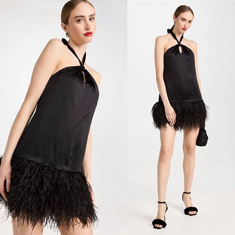 Cinq a Sept Barb Silk Halter Dress - Image 2