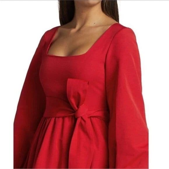 STAUD Seth Tie Squareneck Mini Dress - Image 2