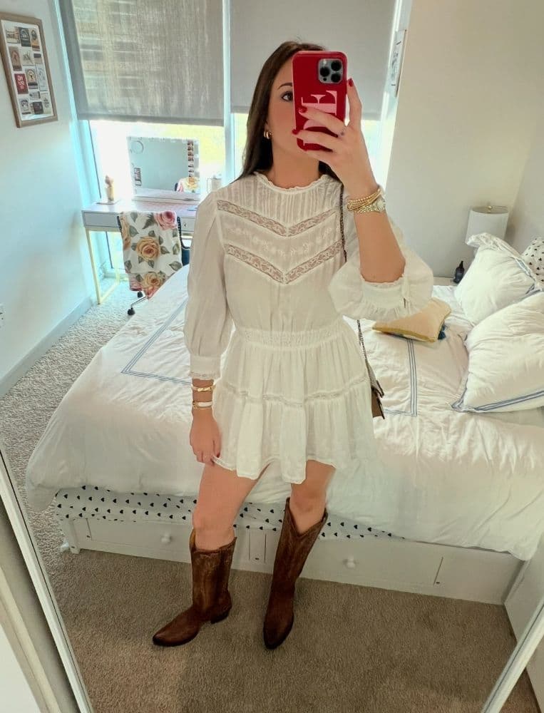 Love Shack Fancy: Long sleeve mini dress - Image 1