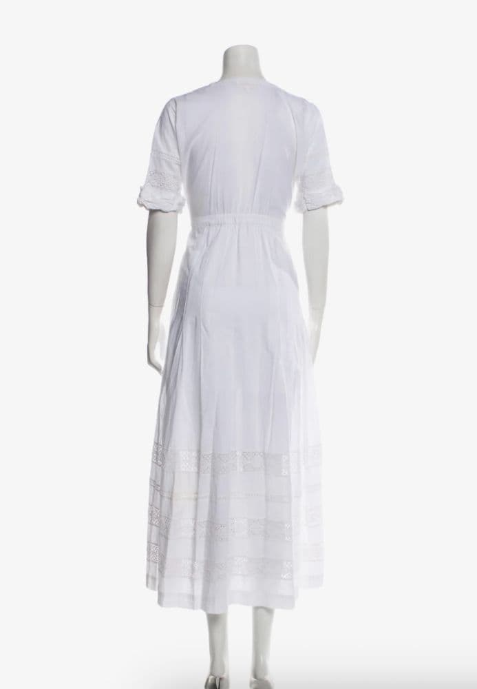 Love Shack Fancy: White Lace Midi Dress - Image 3