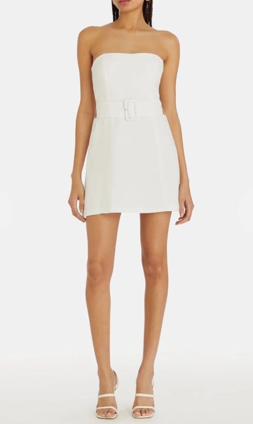 Amanda Uprichard Fae Belted Mini Dress - Image 1