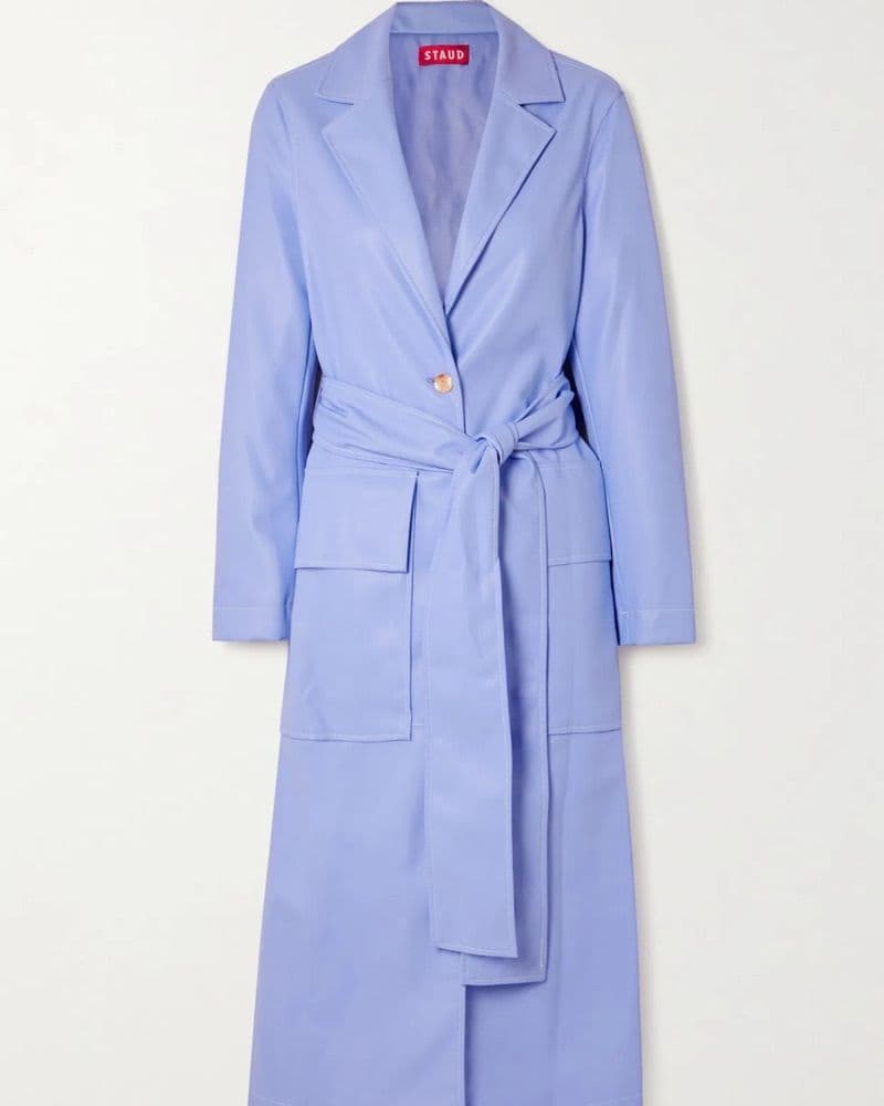 Staud Ashley Faux Leather Trench - Image 1
