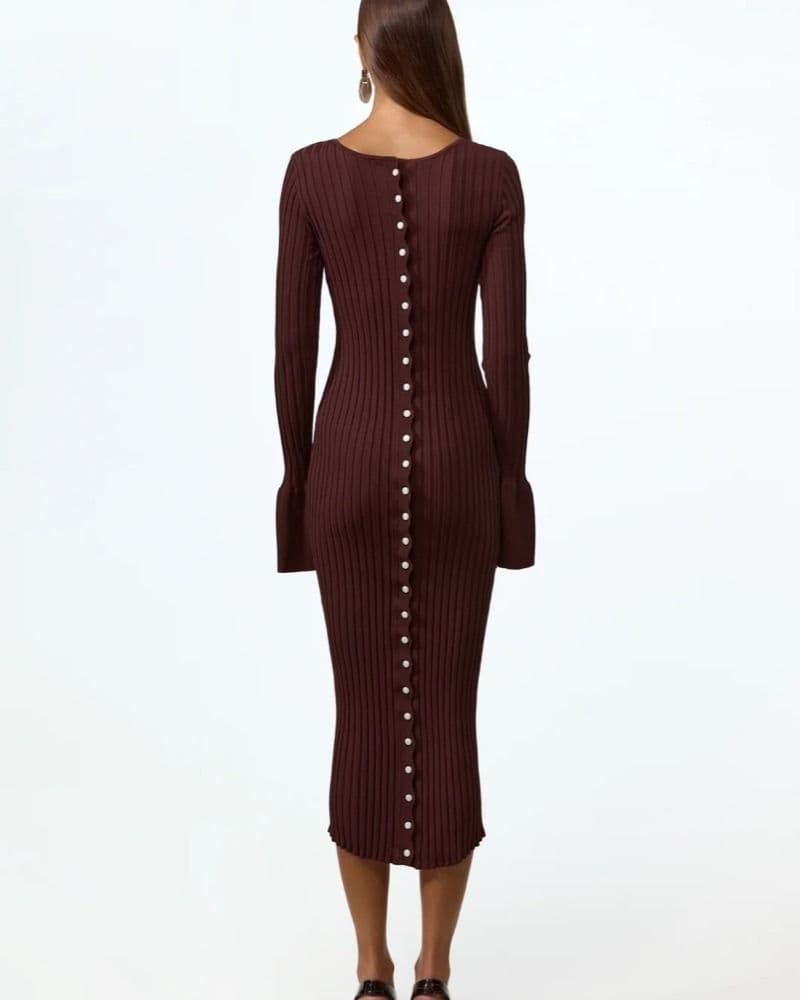 SAME Cuffed Ribbed Knit Dress - Image 2
