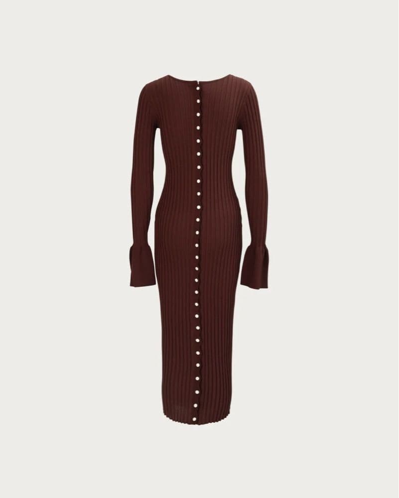 SAME Cuffed Ribbed Knit Dress - Image 4