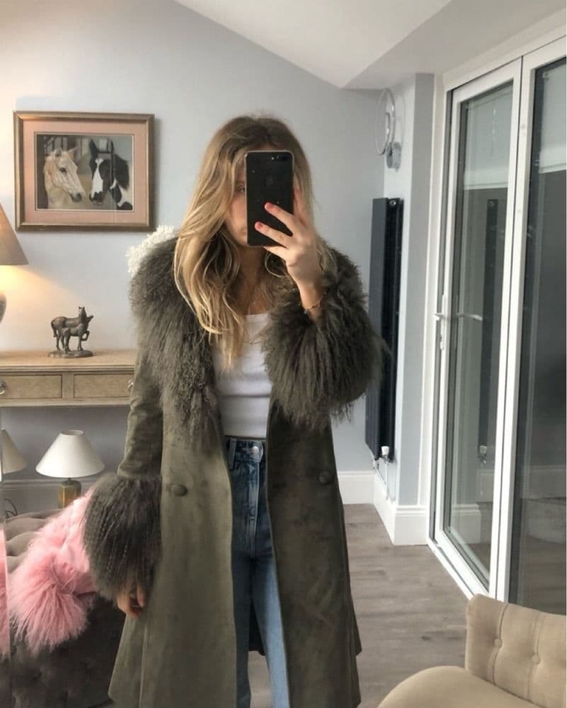 Khaki Penny Lane Charlotte Simone Coat - Image 3
