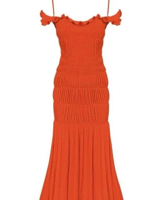 Georgia Hardinge Harlow Dress Red Orange - Image 2