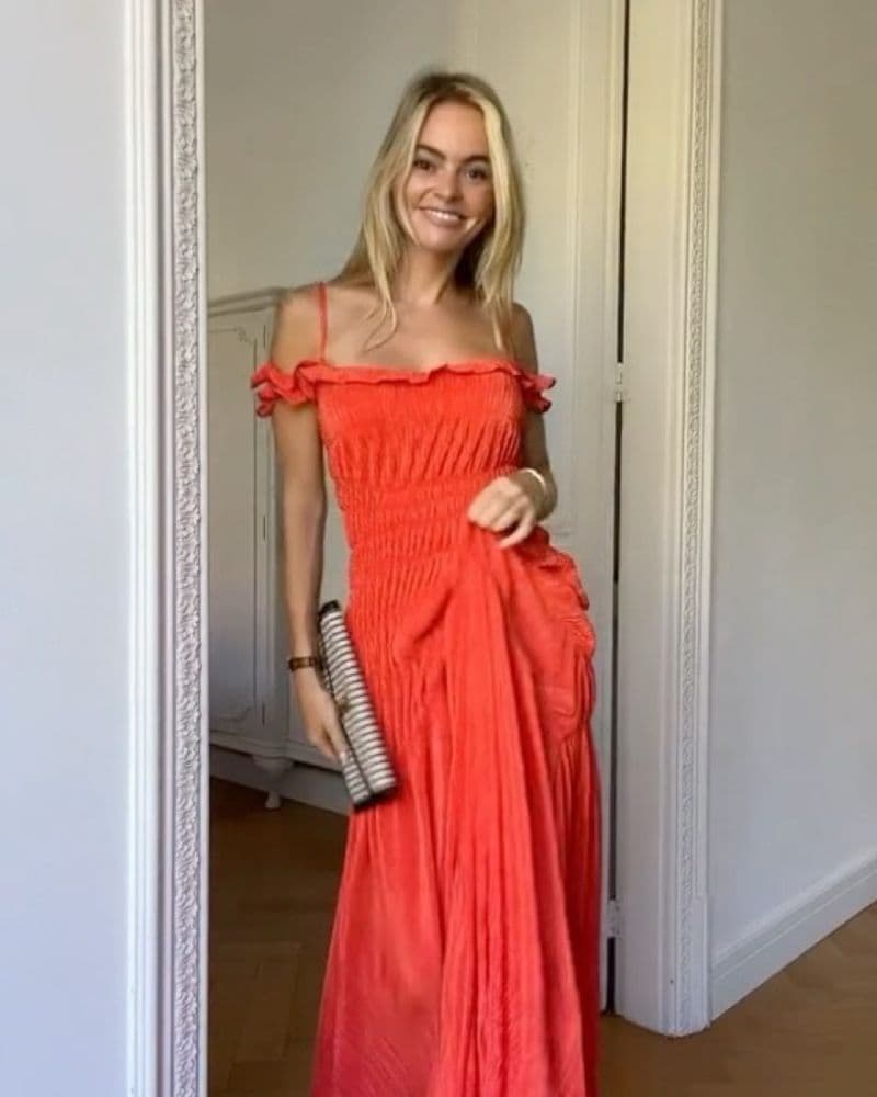 Georgia Hardinge Harlow Dress Red Orange - Image 1