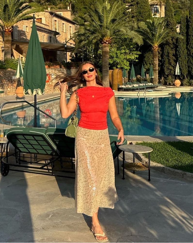 Sheer Sequin Skirt - Image 2