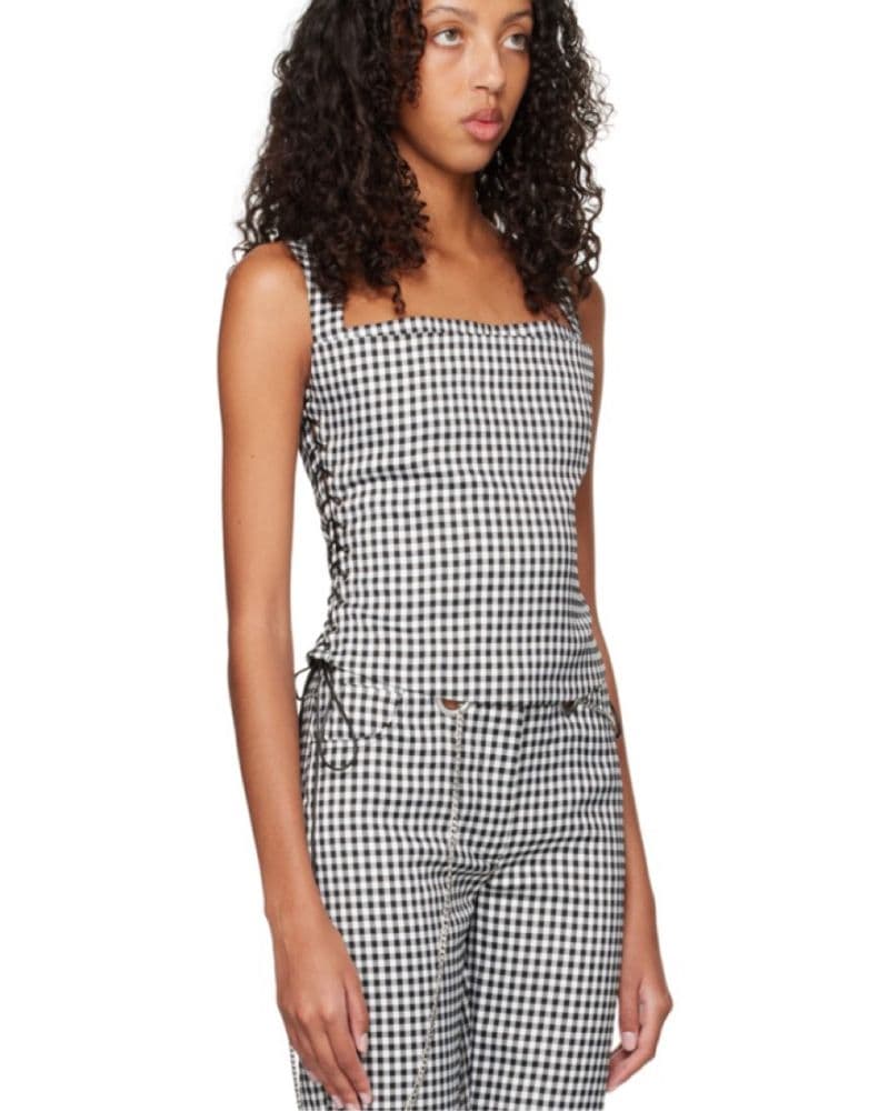 Miaou Black & White Corset - Image 1