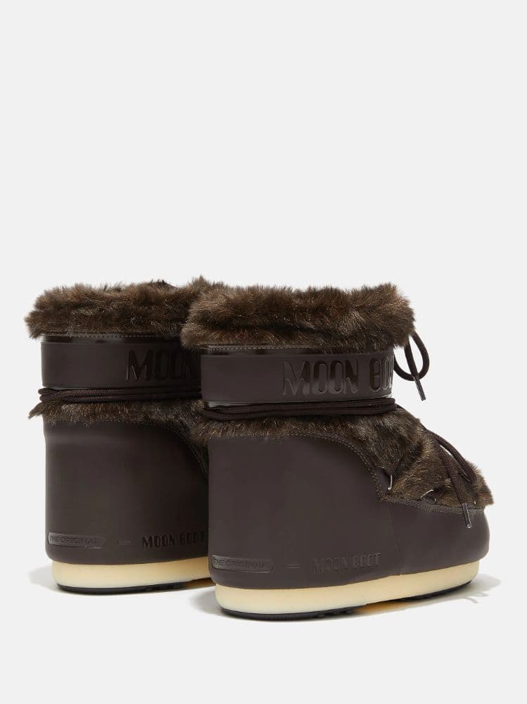 Moon Boot Icon Low Faux Fur Brown - Image 3