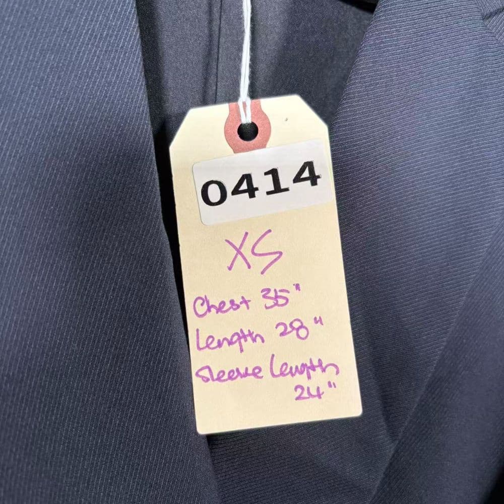 H&M XS Navy Double-Breasted Blazer - Image 4