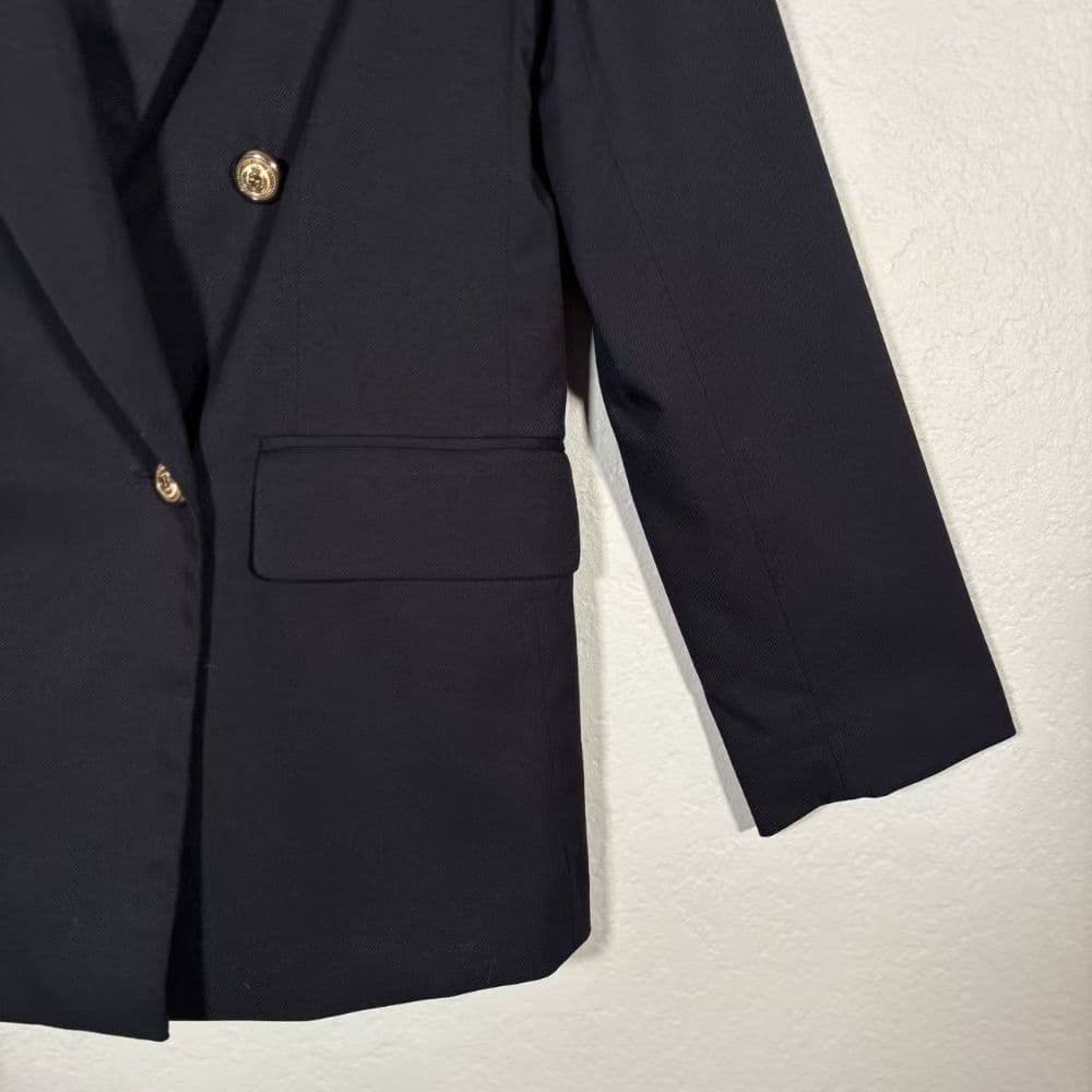 H&M XS Navy Double-Breasted Blazer - Image 6