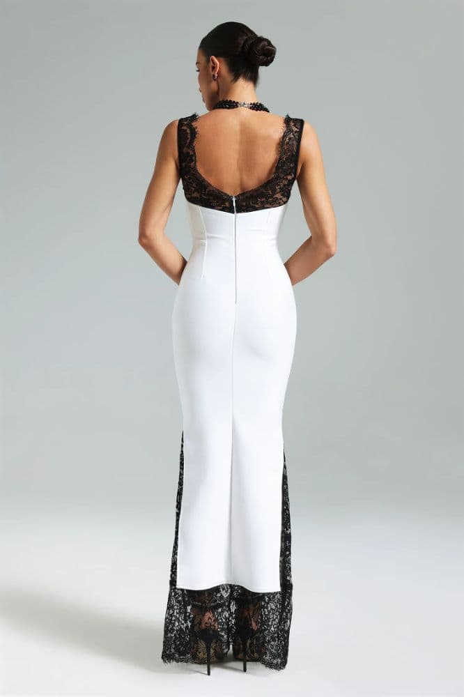 Gunnhild Lace Deep V Maxi Dress - Image 2