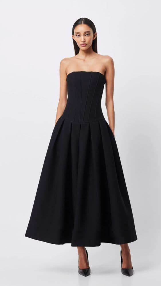 MOSSMAN Enchant Maxi Dress Black - Image 1