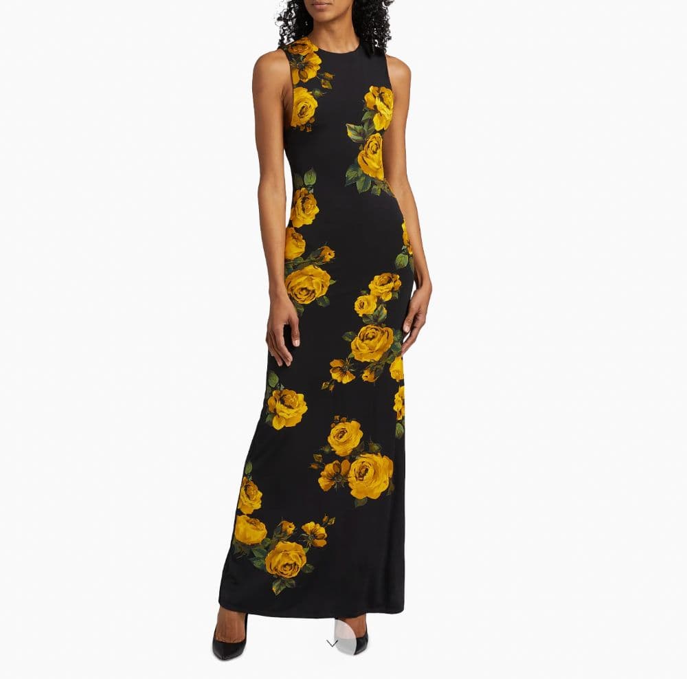 Alice + Olivia Delora Rose Sleeveless Maxi Dress - Image 1