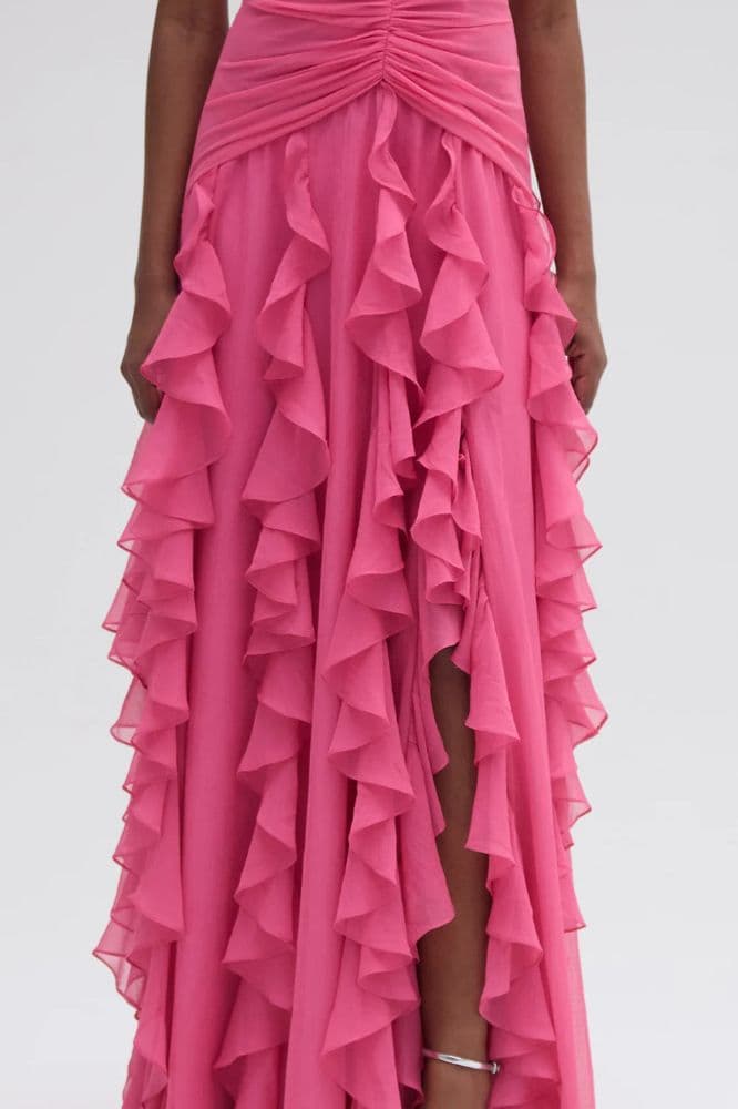 PatBo Ruffled Plunge Gown - Image 6