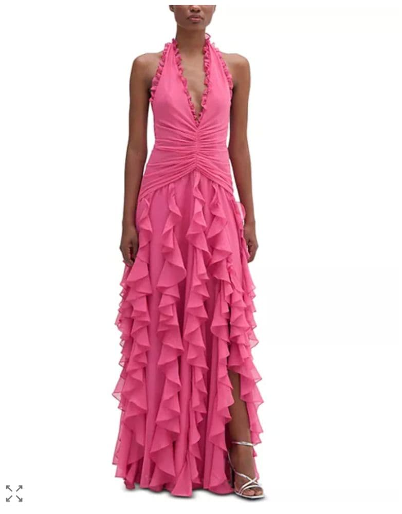 PatBo Ruffled Plunge Gown - Image 1