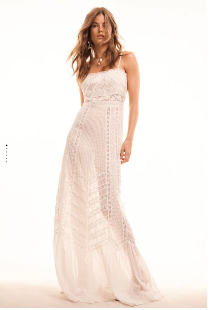 LoveShackFancy Lucina Cotton Maxi Dress - Image 1